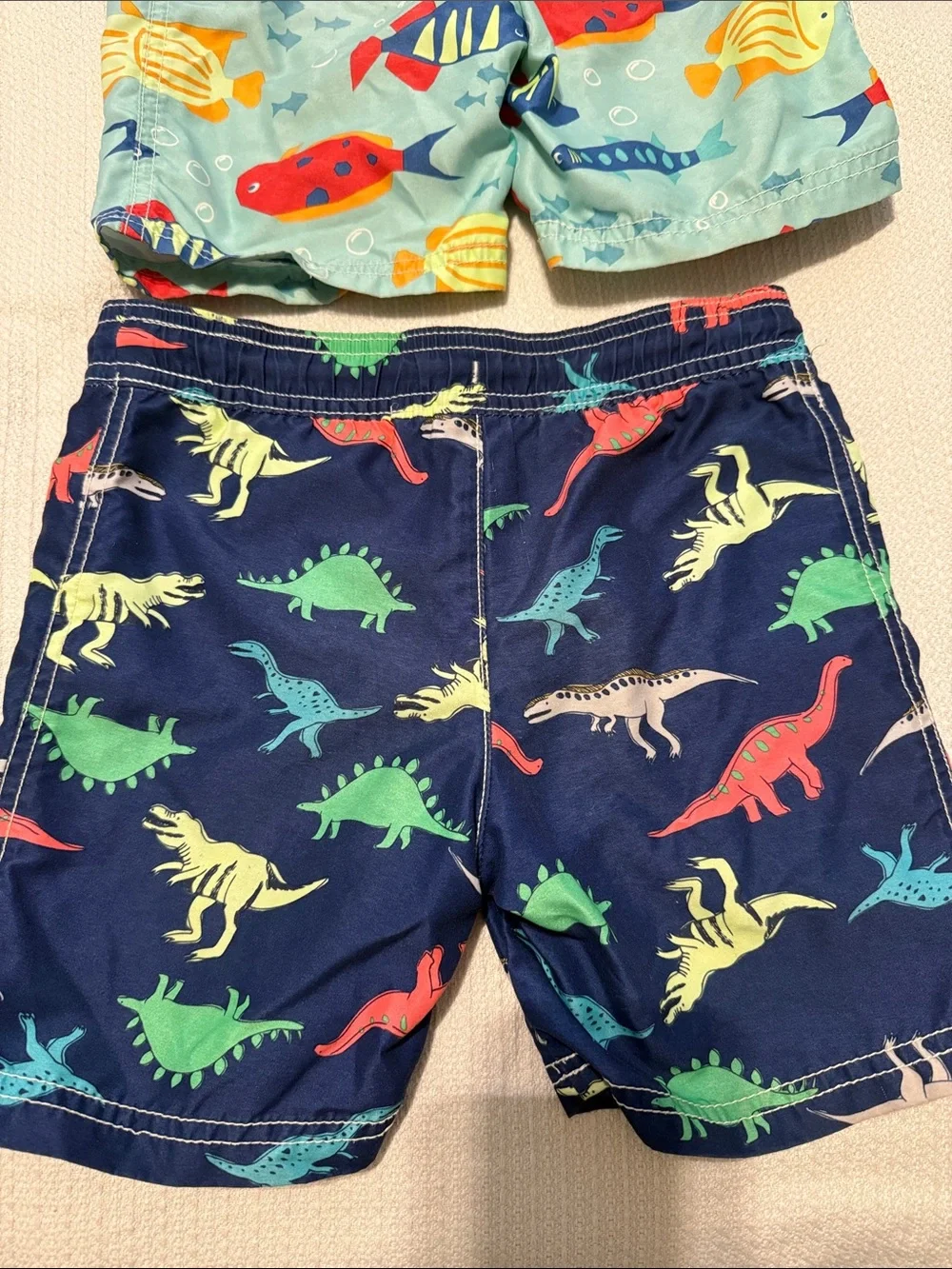 Bundle Carter's Boys' Navy Swim Trunks with Dino & Crab Prints
